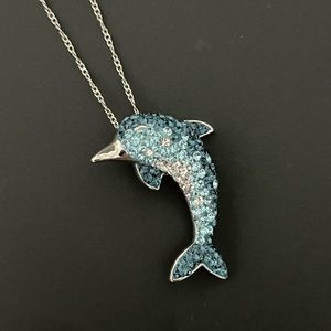 Rhinestone Dolphin Necklace